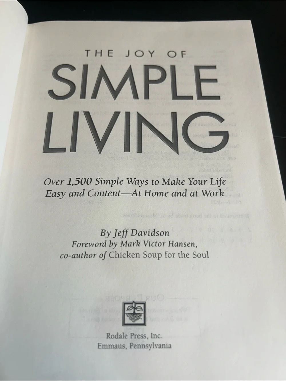 The Joy of Simple Living